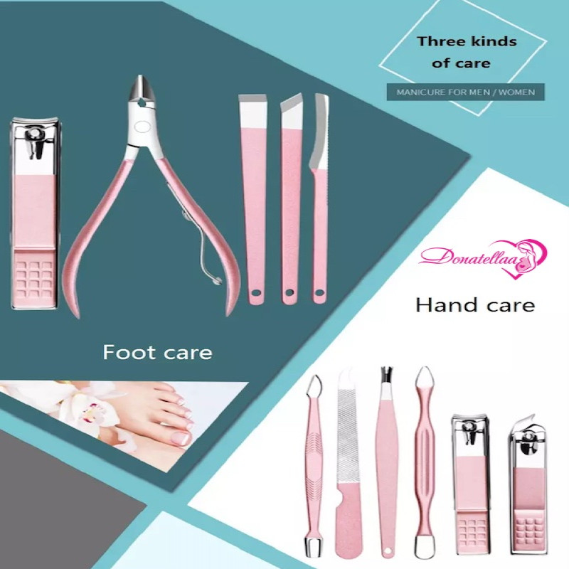 Pink Manicure Set 18 in 1 Stainless Steel Grooming Kit Professional Pedicure set